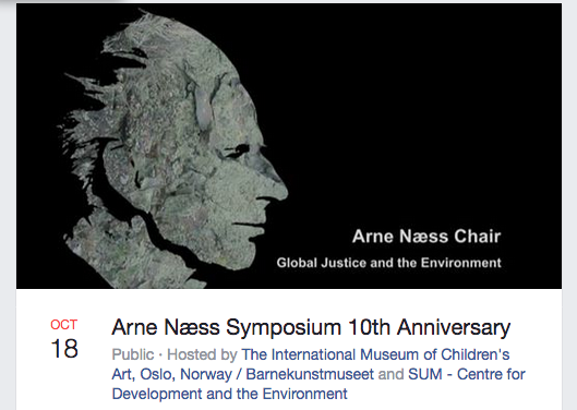 Oct 18th. Arne Næss Symposium 10th Anniversary -Children explain how to turn garbage into art. post thumbnail image