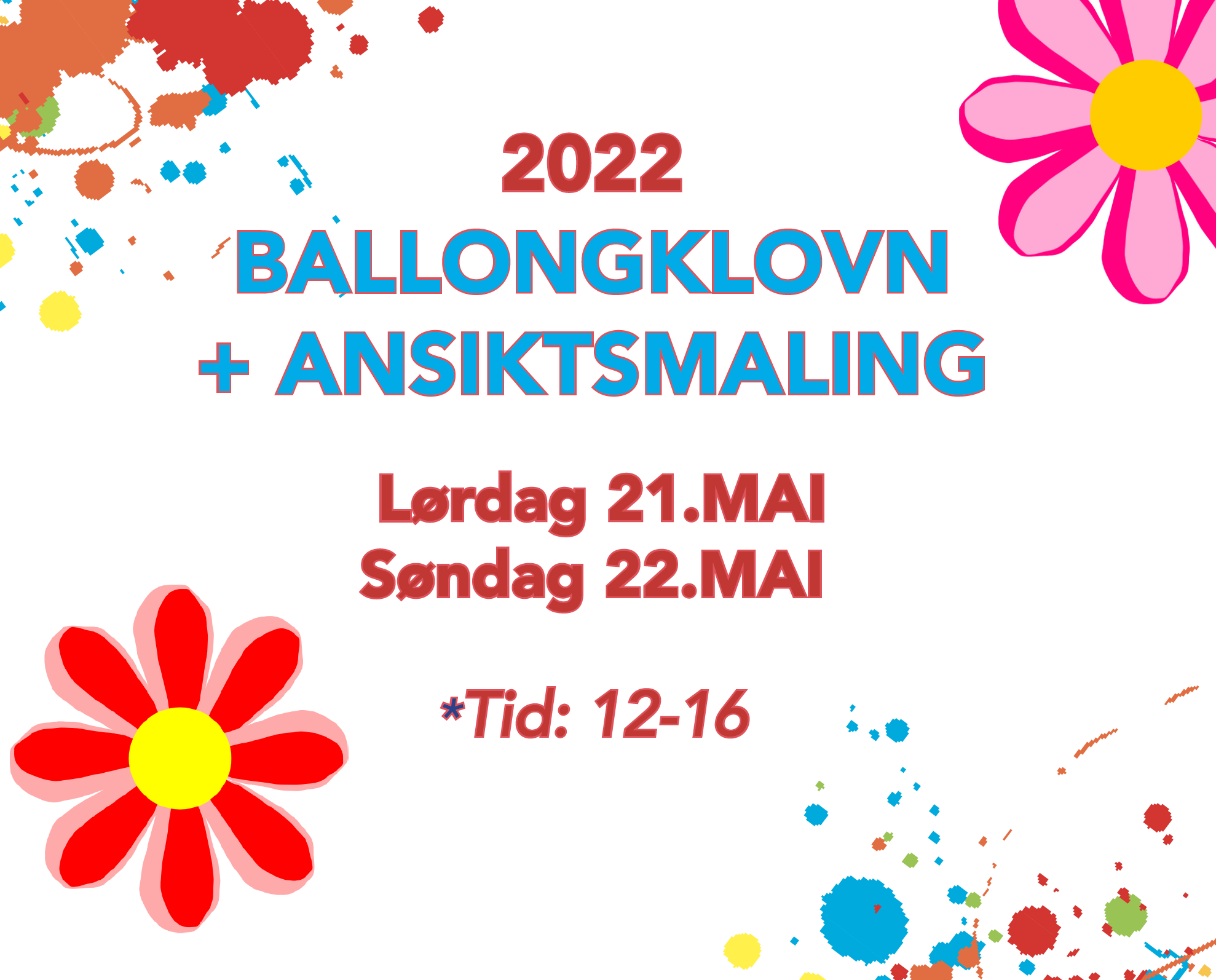 Ballongklovn og ansiktsmaler lør/søn 21.mai og 22.mai 2022 post thumbnail image